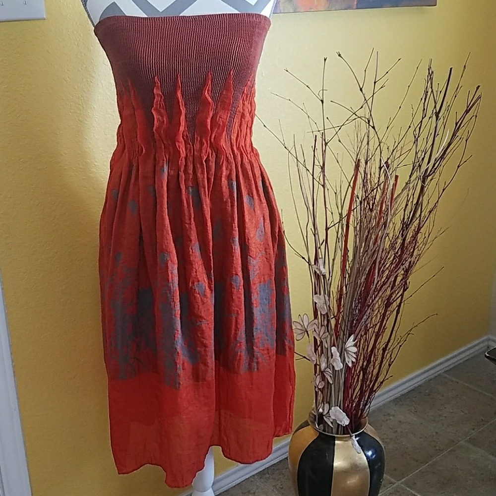 Lapis Strapless Dress